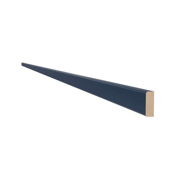 96 in. W x 0.25 in. D x 0.75 in. H Solid Wood Kitchen Cabinet Batten Molding in Mythic Blue