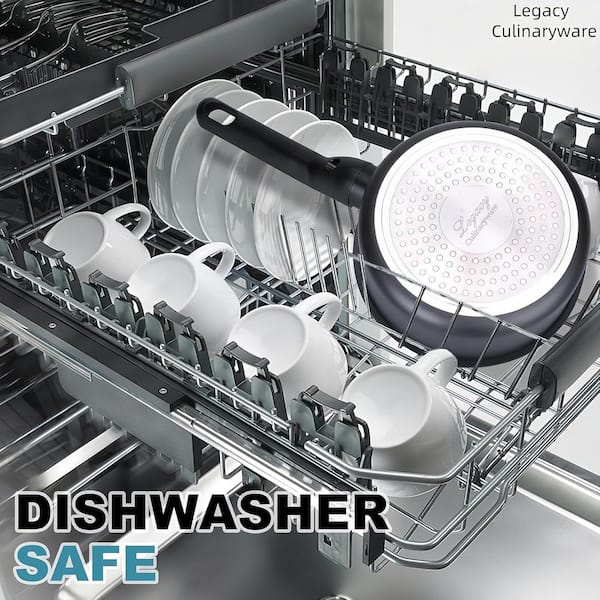 1.5 qt. Nonstick Sauce Pan in Black with Lid PFOA Free Induction Compatible Easy Clean Ergonomic Handle Aluminum