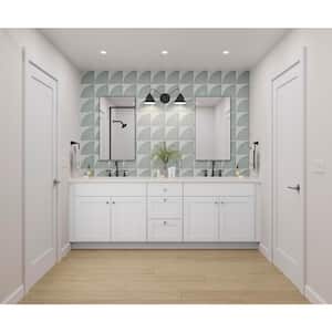 Shaker 18 in. W x 21 in. D x 34.5 in H Satin White Assembled Bath 3-Drawer Base Cabinet