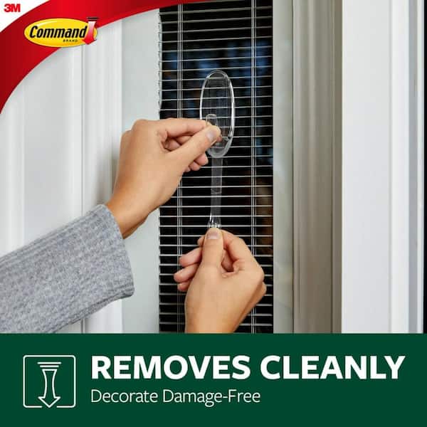 Command Outdoor Window Hooks, Clear, Medium, 5 Hooks, 6 Strips Command Outdoor Window Hooks, Clear, Medium, 5 Hooks, 6 Strips