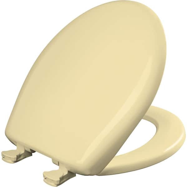 BEMIS Slow Close STA-TITE Round Closed Front Toilet Seat in Creamy Yellow