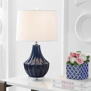 Tate 24.5 in. Navy Ceramic Table Lamp