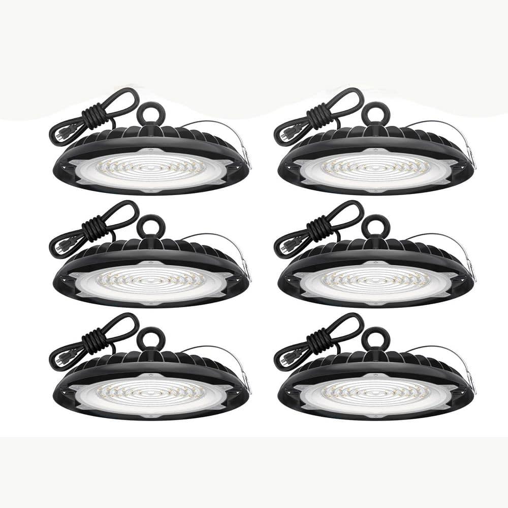 UFO LED High Bay Light 6-Pack 150W 6ft Plug IP65 LED Warehouse