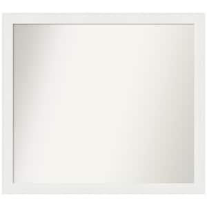 Vanity White Narrow 37.5 in. x 33.5 in. Custom Non-Beveled Recycled Polystyrene Framed Bathroom Vanity Wall Mirror