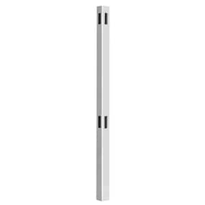 5 in. x 5 in. x 9 ft. White Vinyl Pro Fence Corner Post