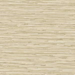 Tiki Texture Faux Grasscloth Wheat Vinyl Peel and Stick Wallpaper Roll ( Covers 30.75 sq. ft. )