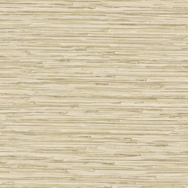 Tiki Texture Faux Grasscloth Wheat Vinyl Peel and Stick Wallpaper Roll ( Covers 30.75 sq. ft. )