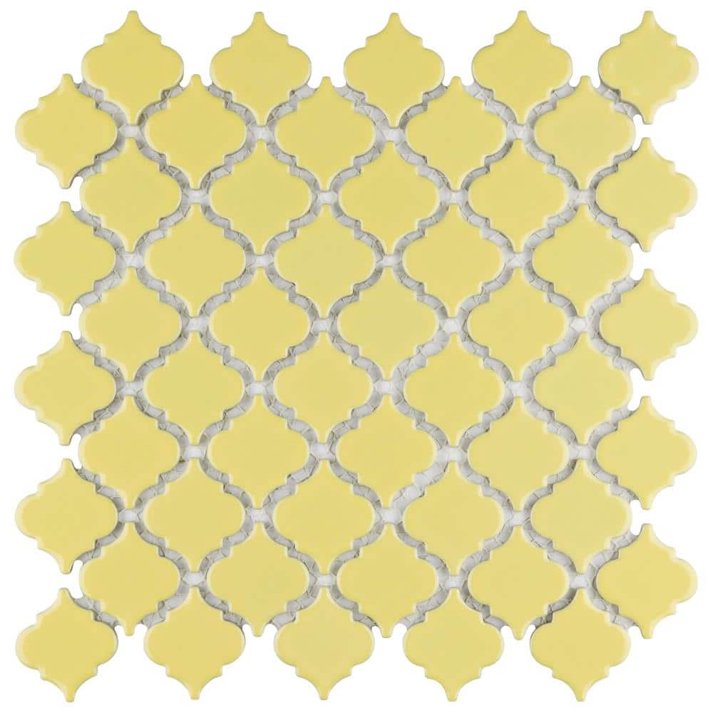 Hudson Tangier Vintage Yellow 12 in. x 12 in. Porcelain Floor and Wall Mosaic Tile (11.0 sq. ft./Case) price history on PriceWatchPro