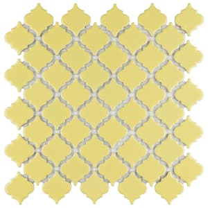 Hudson Tangier Vintage Yellow 12-3/8 in. x 12-1/2 in. Porcelain Mosaic Tile (11.0 sq. ft./Case)