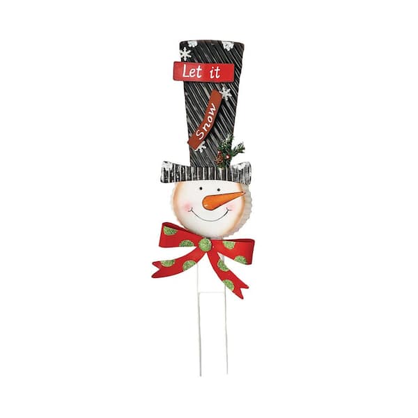 Worth Imports 16 in. Metal Snowman Stick