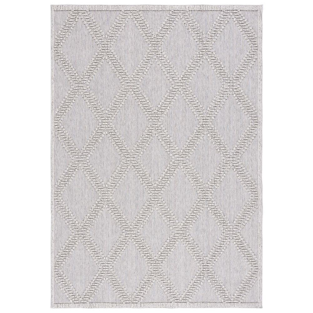 Global Chic 59" Gray Duo-Tone Flat Woven Synthetic Area Rug