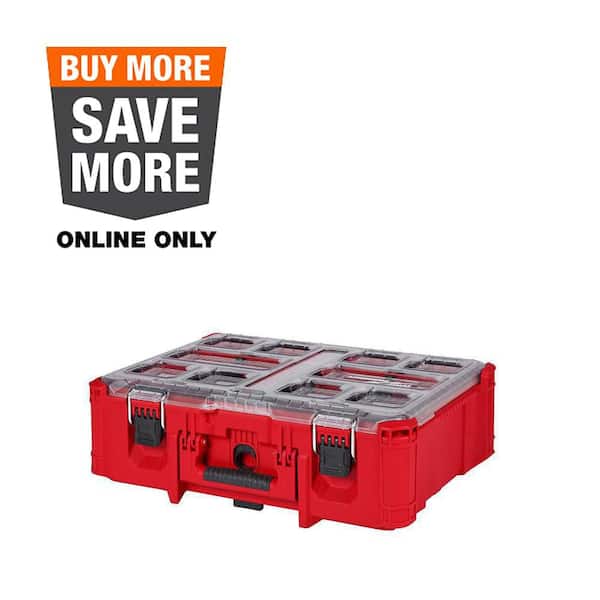 PACKOUT 20 in. Deep Small Parts Organizer with 6 Compartments and Quick Adjust Dividers