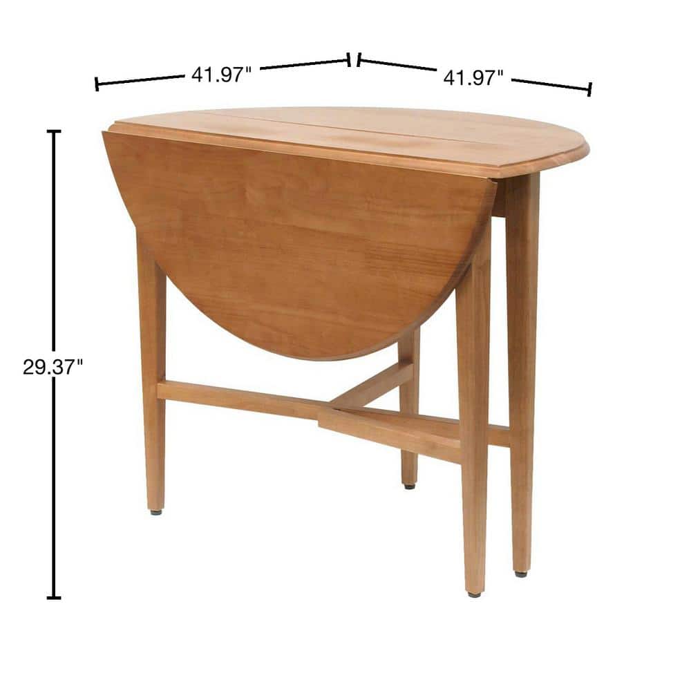 Winsome Transitional 42" Light Oak Round Extendable Dining Table