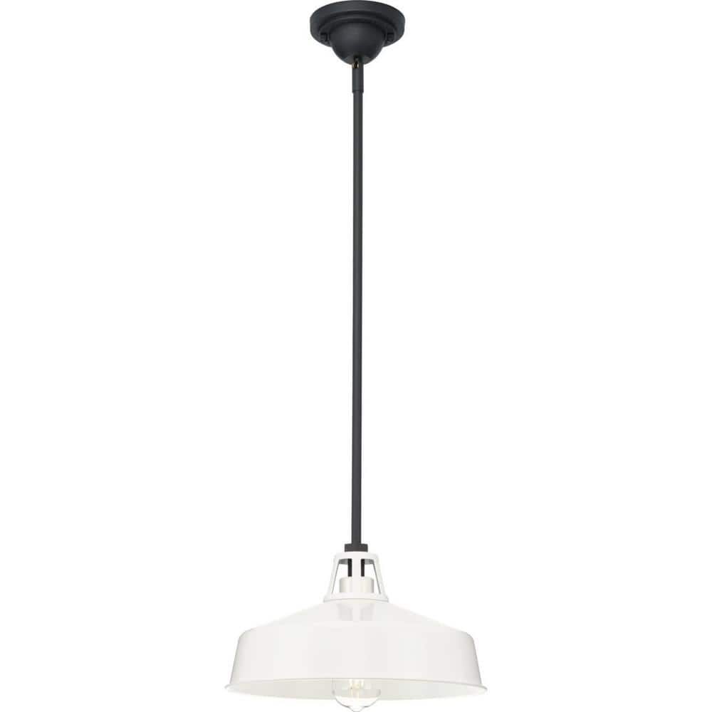 Cedar Springs White Metal Farmhouse Outdoor Hanging Light