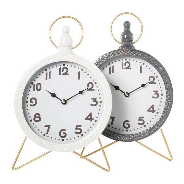 Litton Lane Gold Brass Nautical Analog Clock 042084 - The Home Depot