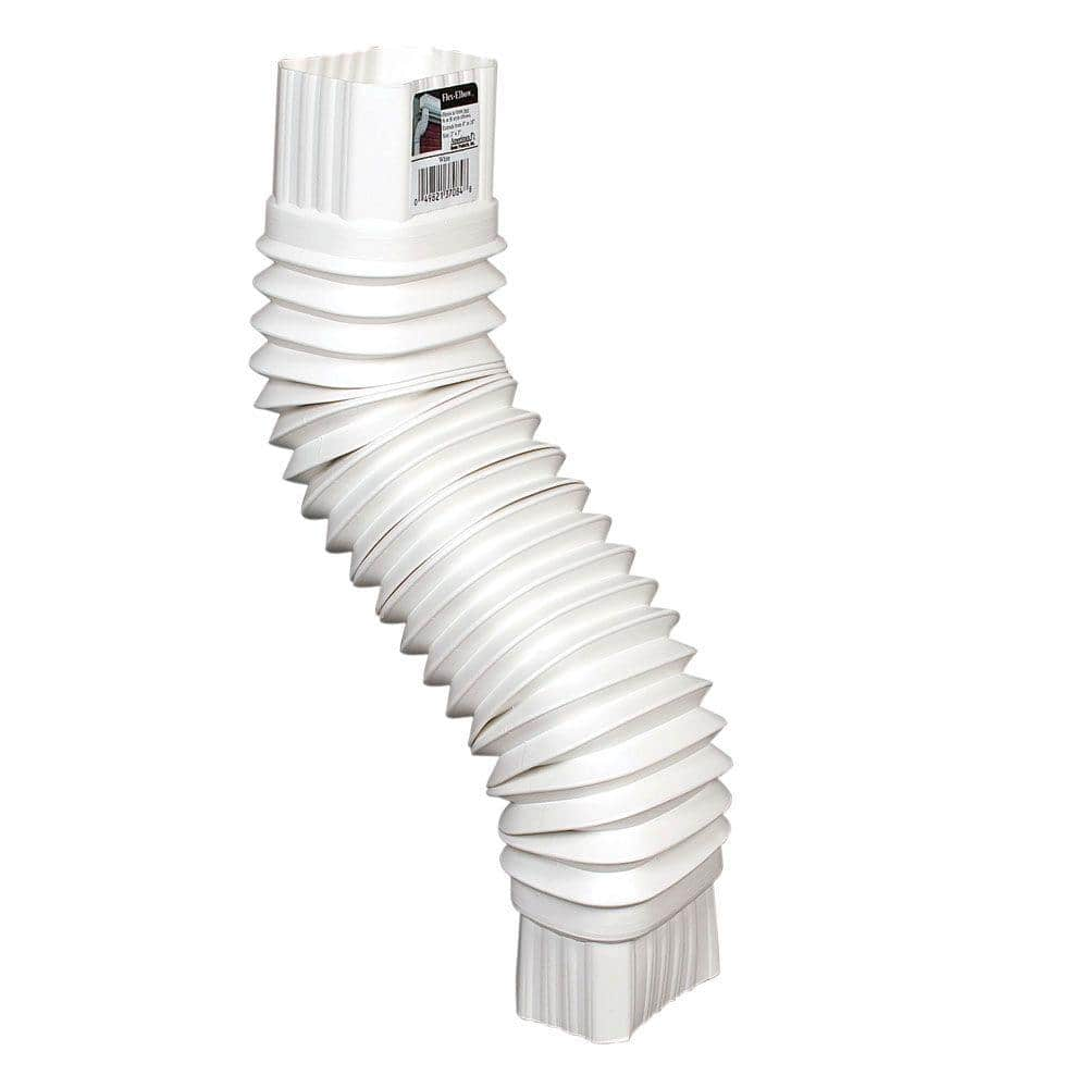 Amerimax Home Products Flex-Elbow 3 In. X 4 In. White Vinyl Downspout ...