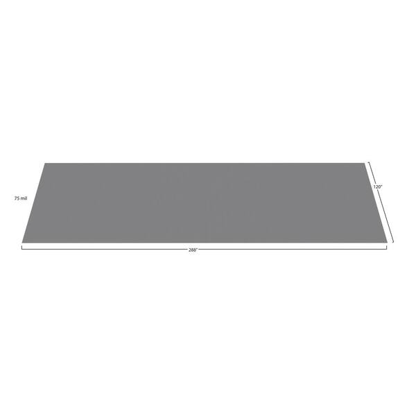 G-Floor 10' x 24' Diamond Tread Vinyl Garage Flooring Cover - Slate Grey 