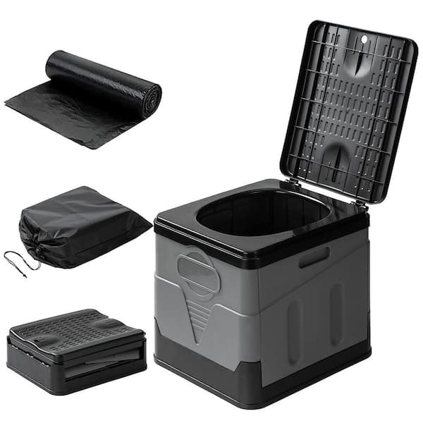 cenadinz Portable Toilet Camping Outdoor Travel Potty Carry Bag Emergency Toilet with Lid Trash Bags