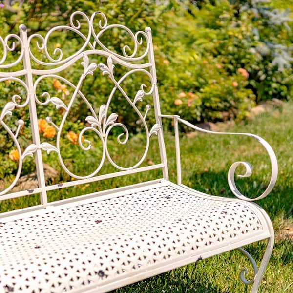 White 2025 iron bench