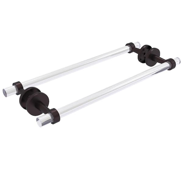 Allied Brass Clearview 18 in. Back to Back Shower Door Towel Bar in Antique Bronze