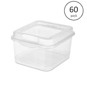 1 Gal. Plastic FlipTop Latching Storage Tote Container in Clear (60-Pack)