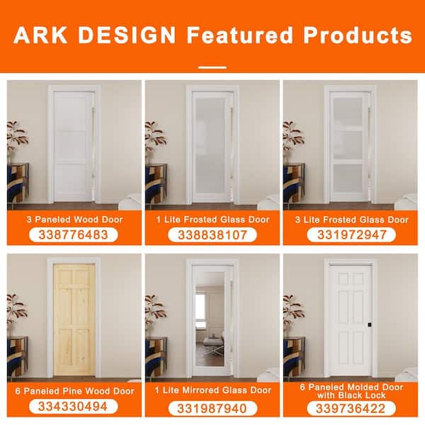 ARK DESIGN 36 in. x 80 in. Paneled Blank White Primed Wood Pocket