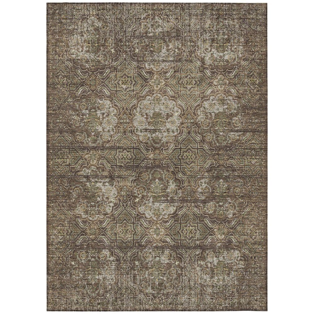 Chantille Machine Washable Indoor/Outdoor Abstract ACN2706 Chocolate 9 ft. x 12 ft. Area Rug price history on PriceWatchPro