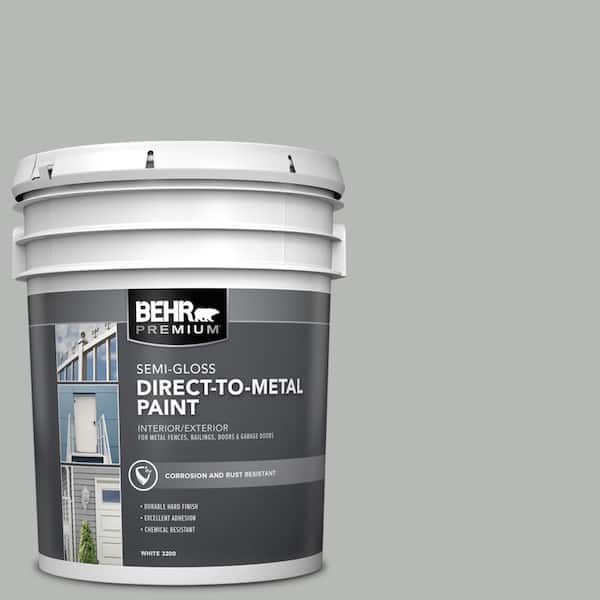 BEHR PREMIUM 5 gal. #N460-3 Lunar Surface Semi-Gloss Direct to Metal Interior/Exterior Paint