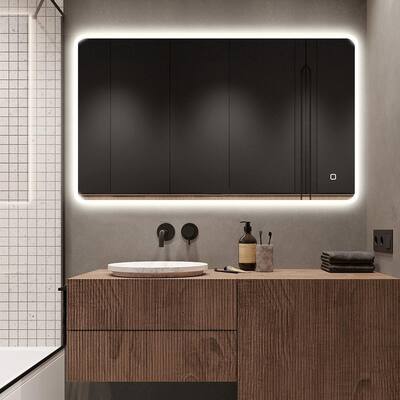 bathroom mirrors with radio and light