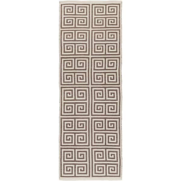 Celene Dark Brown 3 ft. x 8 ft. Indoor/Outdoor Runner Rug