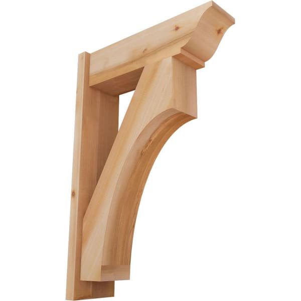 Ekena Millwork 8 in. x 36 in. x 24 in. Westlake Traditional Smooth Western Red Cedar Outlooker