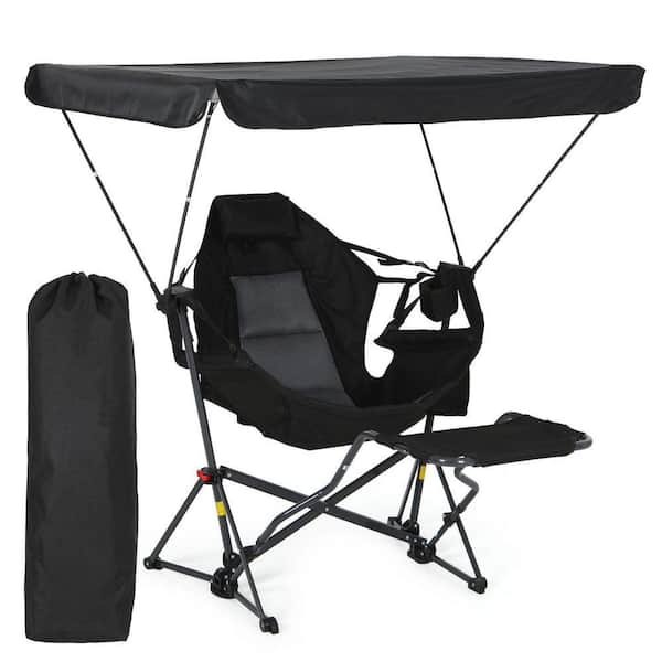 MUKE Portable Hammock Chair with Adjustable Canopy & Footrest