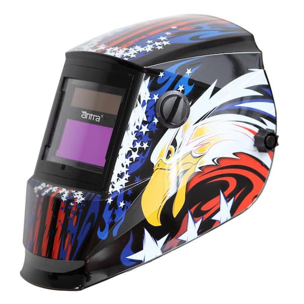 Antra Solar Power Auto Darkening Welding Helmet with Viewing Size 3.86 in. x 1.73 in. Great for MMA, MIG, TIG