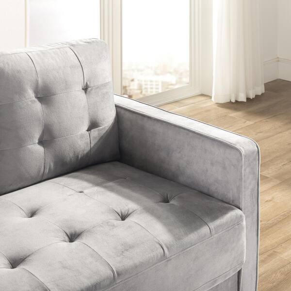 ZINUS Benton Sofa Couch, Mid-Century, Easy, Tool-Free Assembly, Grid  Tufted Cushions, Tapered Legs, Sofa-in-a-Box