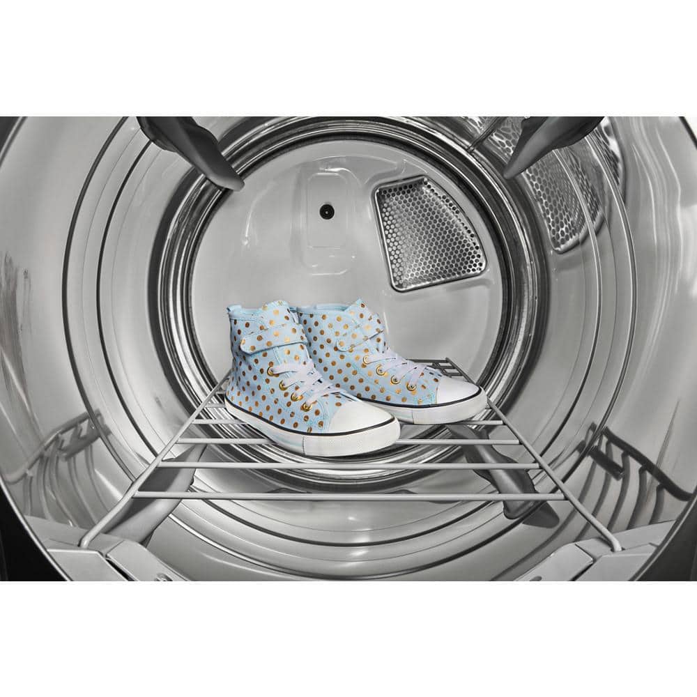 Whirlpool 7.4 Cu Ft Chrome Shadow Stackable Electric Dryer with Steam