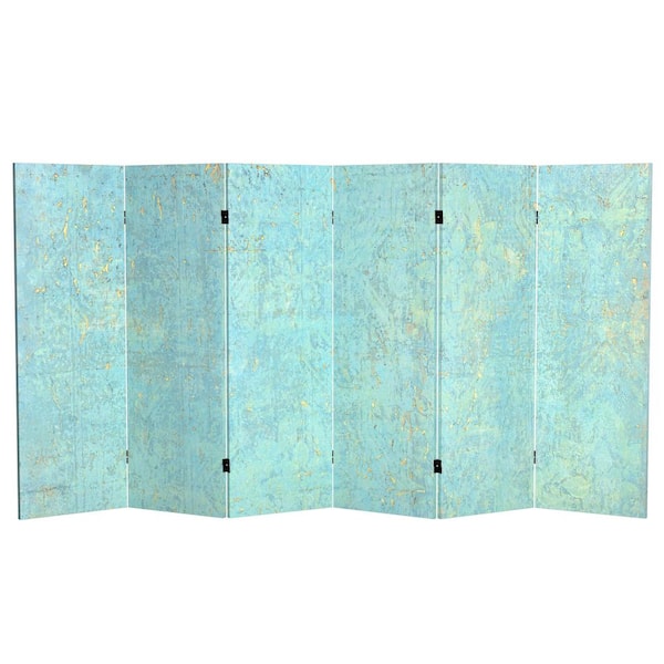 RED LANTERN 4 ft. Short Voice of the Sky Canvas 6-Panel Folding Screen