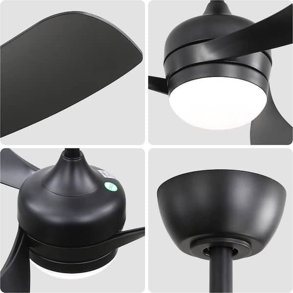 そらたん　Mサイズ Sofucor 42 in. Black Indoor/Outdoor Ceiling Fan with 3-Color
