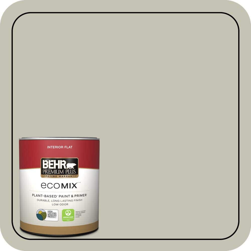 1 qt. #BNC-04 Comforting Gray Flat EcoMix Plant-Based Interior Paint & Primer price history on PriceWatchPro