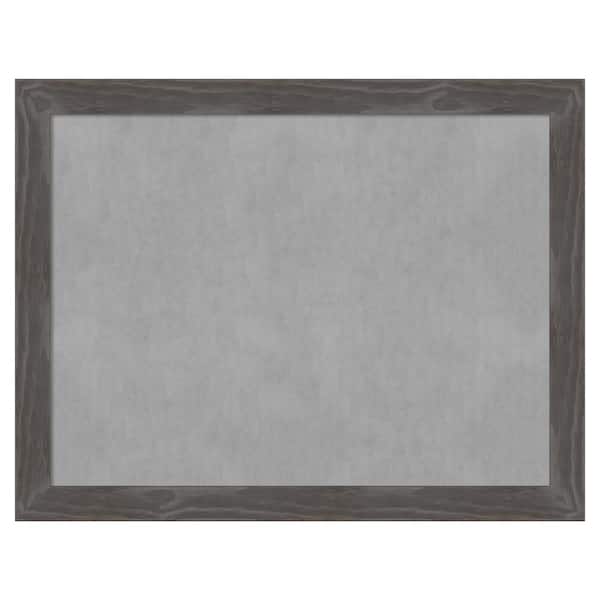 Amanti Art Woodridge Rustic Grey 27 in. x 21 in. Framed Magnetic Board