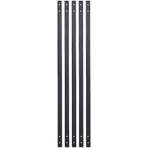 32-1/4 in. x 3/4 in. Black Pearl Matte Galvanized Steel Contemporary Baluster (5-Pack)