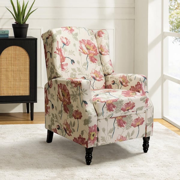 JAYDEN CREATION Celia Red Fabric Standard (No Motion) Recliner