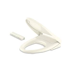 Purewash E930 Elongated Electric Plug-In Bidet Front Toilet Seat with Remote Control in Biscuit