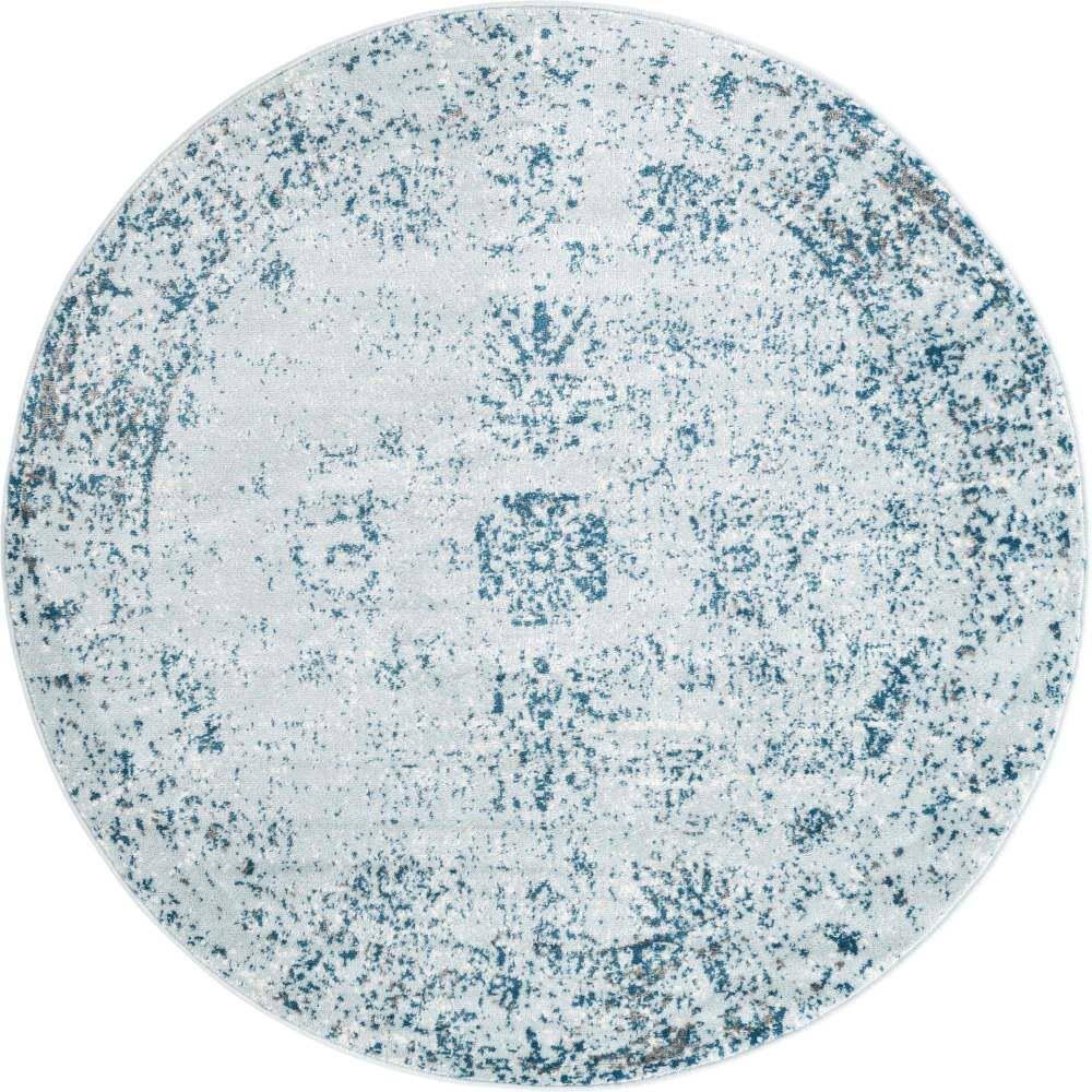 Sofia Casino Light Blue 5 ft. x 5 ft. Area Rug price history on PriceWatchPro