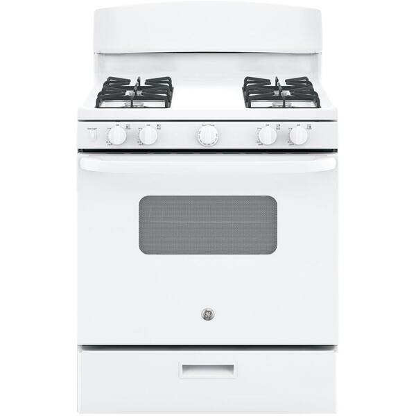 GE 30 in. 4.8 cu. ft. Free-Standing Gas Range in White