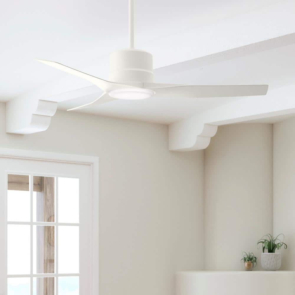 Piston 52 in. Integrated LED Indoor/Outdoor Fresh White Ceiling Fan with Light Kit and Remote Included price history on PriceWatchPro