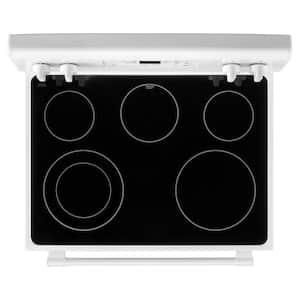 5.3 cu. ft. 5 Burner Element Electric Range with Shatter-Resistant Cooktop in White