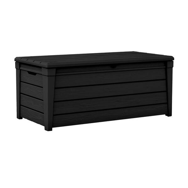 eenheid Patois Beschrijvend Keter Brightwood 120 Gal. Resin Large Deck Box for Outdoor Patio Garden  Furniture, Cushion Storage, Pool Accessories, Grey 224396 - The Home Depot
