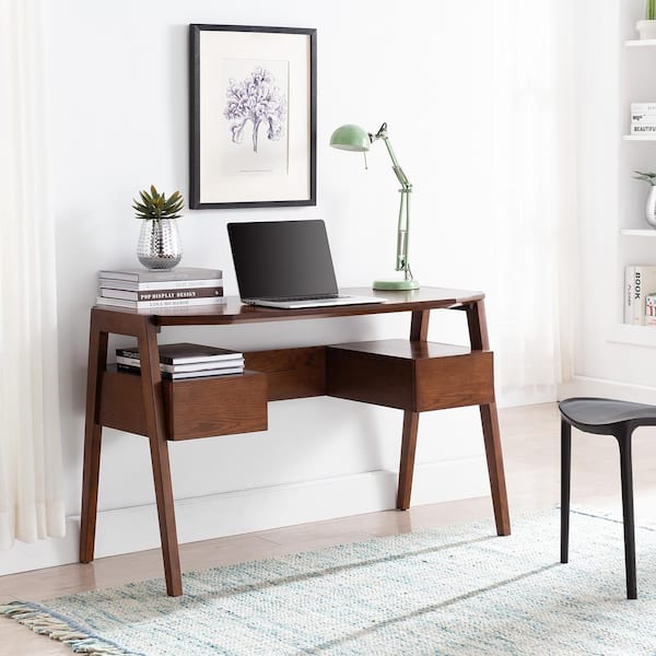 Techni Mobili Expandable Modern Desk - Mahogany