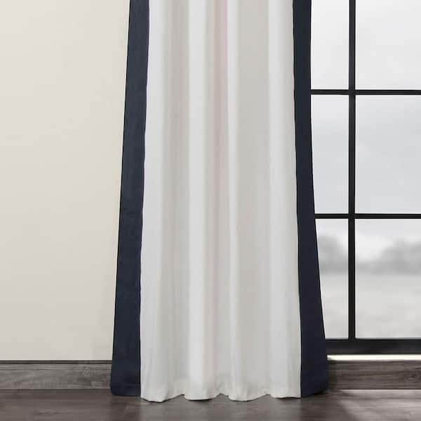 navy and off white curtains