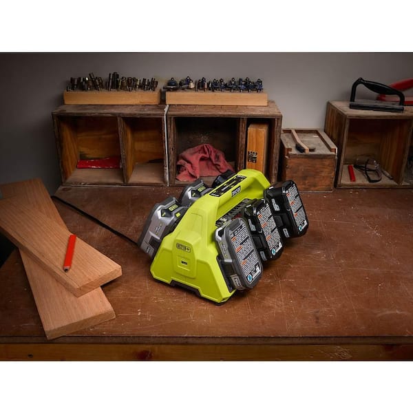 RYOBI ONE+ 18V Cordless 11-Piece Combo Kit with 3 Batteries and 6-Port SUPERCHARGER PCK800KN The Home Depot